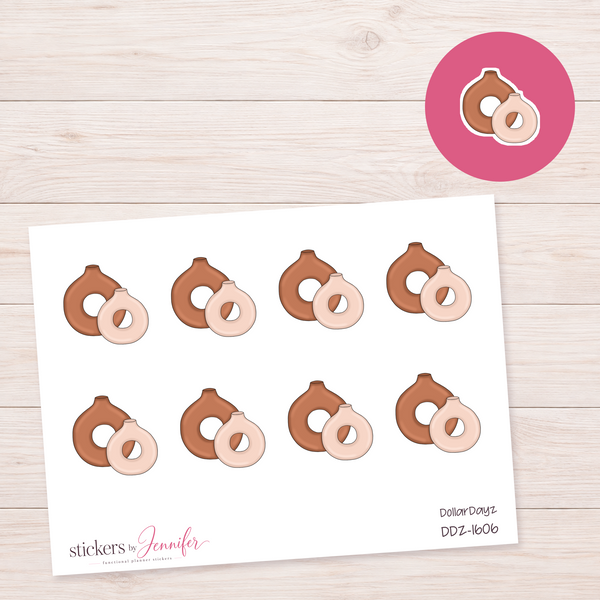 Terracotta Ring Vases Planner Stickers | DDZ-1606