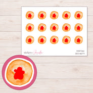 DDZ-16077 planner sticker sheet with enlarged sticker detail