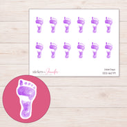 DDZ-16079 planner sticker sheet with enlarged sticker detail