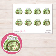 DDZ-16087 planner sticker sheet with enlarged sticker detail
