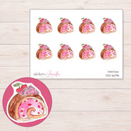 DDZ-16096 planner sticker sheet with enlarged sticker detail