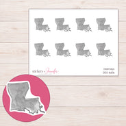 DDZ-16106 planner sticker sheet with enlarged sticker detail