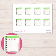 DDZ-16110 planner sticker sheet with enlarged sticker detail