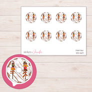 DDZ-16117 planner sticker sheet with enlarged sticker detail