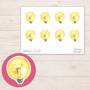 DDZ-16127 planner sticker sheet with enlarged sticker detail