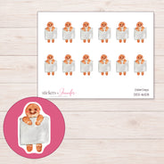 DDZ-16128 planner sticker sheet with enlarged sticker detail