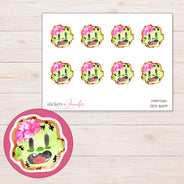 DDZ-16149 planner sticker sheet with enlarged sticker detail