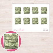 DDZ-16150 planner sticker sheet with enlarged sticker detail