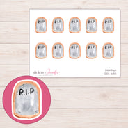 DDZ-16155 planner sticker sheet with enlarged sticker detail