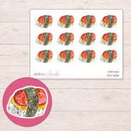 DDZ-16156 planner sticker sheet with enlarged sticker detail