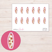 DDZ-16157 planner sticker sheet with enlarged sticker detail