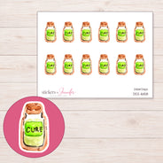 DDZ-16158 planner sticker sheet with enlarged sticker detail