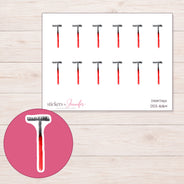 DDZ-16164 planner sticker sheet with enlarged sticker detail