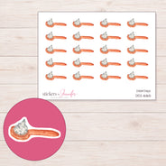 DDZ-16165 planner sticker sheet with enlarged sticker detail