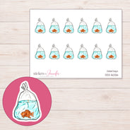 DDZ-16256 planner sticker sheet with enlarged sticker detail