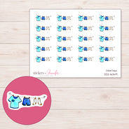 DDZ-16349 planner sticker sheet with enlarged sticker detail