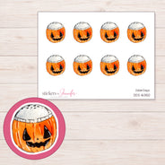 DDZ-16350 planner sticker sheet with enlarged sticker detail