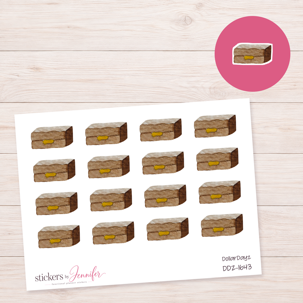 Small Wooden Chest Planner Stickers | DDZ-1643