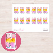 DDZ-16482 planner sticker sheet with enlarged sticker detail