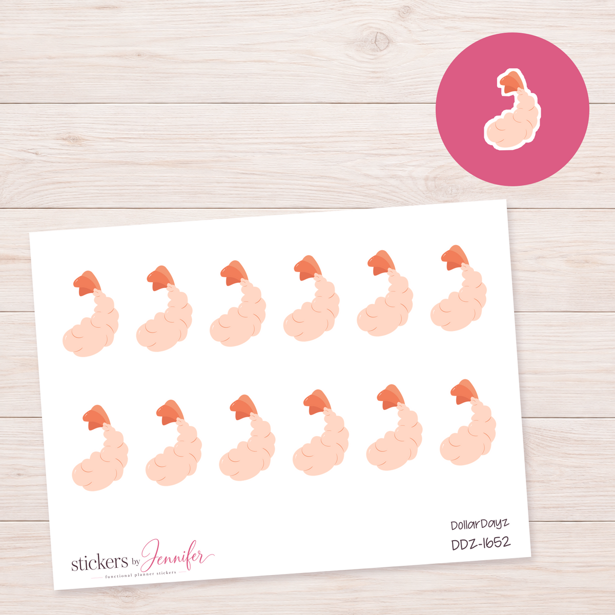 Shrimp Planner Stickers | DDZ-1652