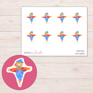 DDZ-16553 planner sticker sheet with enlarged sticker detail