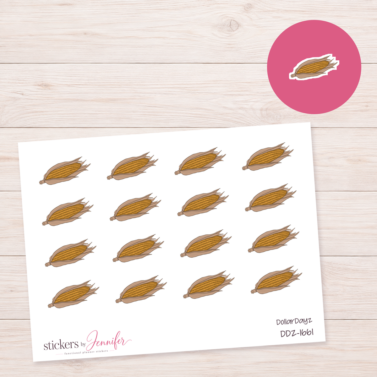 Corn in Husk Planner Stickers | DDZ-1661