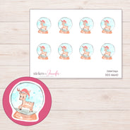 DDZ-16640 planner sticker sheet with enlarged sticker detail