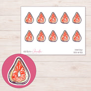 DDZ-16702 planner sticker sheet with enlarged sticker detail