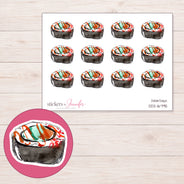 DDZ-16795 planner sticker sheet with enlarged sticker detail