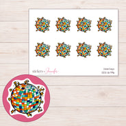 DDZ-16796 planner sticker sheet with enlarged sticker detail