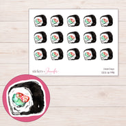DDZ-16798 planner sticker sheet with enlarged sticker detail