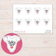 DDZ-16799 planner sticker sheet with enlarged sticker detail