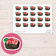 DDZ-16801 planner sticker sheet with enlarged sticker detail