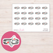 DDZ-16802 planner sticker sheet with enlarged sticker detail