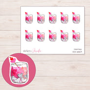 DDZ-16869 planner sticker sheet with enlarged sticker detail