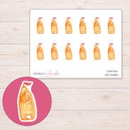 DDZ-16883 planner sticker sheet with enlarged sticker detail