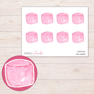 DDZ-16884 planner sticker sheet with enlarged sticker detail