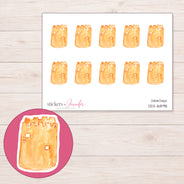 DDZ-16898 planner sticker sheet with enlarged sticker detail