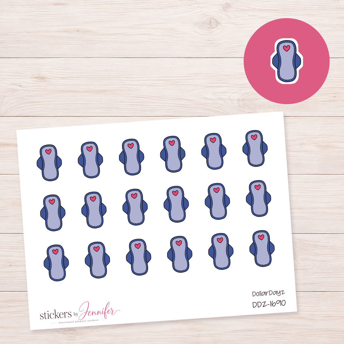 Blue Pad Planner Stickers | DDZ-1690