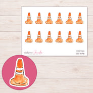 DDZ-16916 planner sticker sheet with enlarged sticker detail