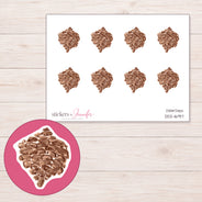 DDZ-16917 planner sticker sheet with enlarged sticker detail