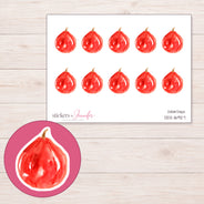 DDZ-16927 planner sticker sheet with enlarged sticker detail