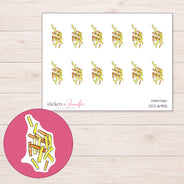 DDZ-16945 planner sticker sheet with enlarged sticker detail