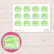 DDZ-16946 planner sticker sheet with enlarged sticker detail
