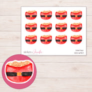DDZ-16947 planner sticker sheet with enlarged sticker detail