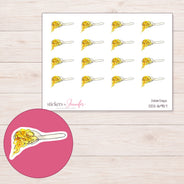 DDZ-16957 planner sticker sheet with enlarged sticker detail