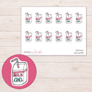 DDZ-16990 planner sticker sheet with enlarged sticker detail