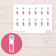 DDZ-16991 planner sticker sheet with enlarged sticker detail
