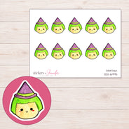 DDZ-16995 planner sticker sheet with enlarged sticker detail