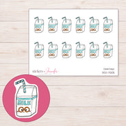 DDZ-17005 planner sticker sheet with enlarged sticker detail
